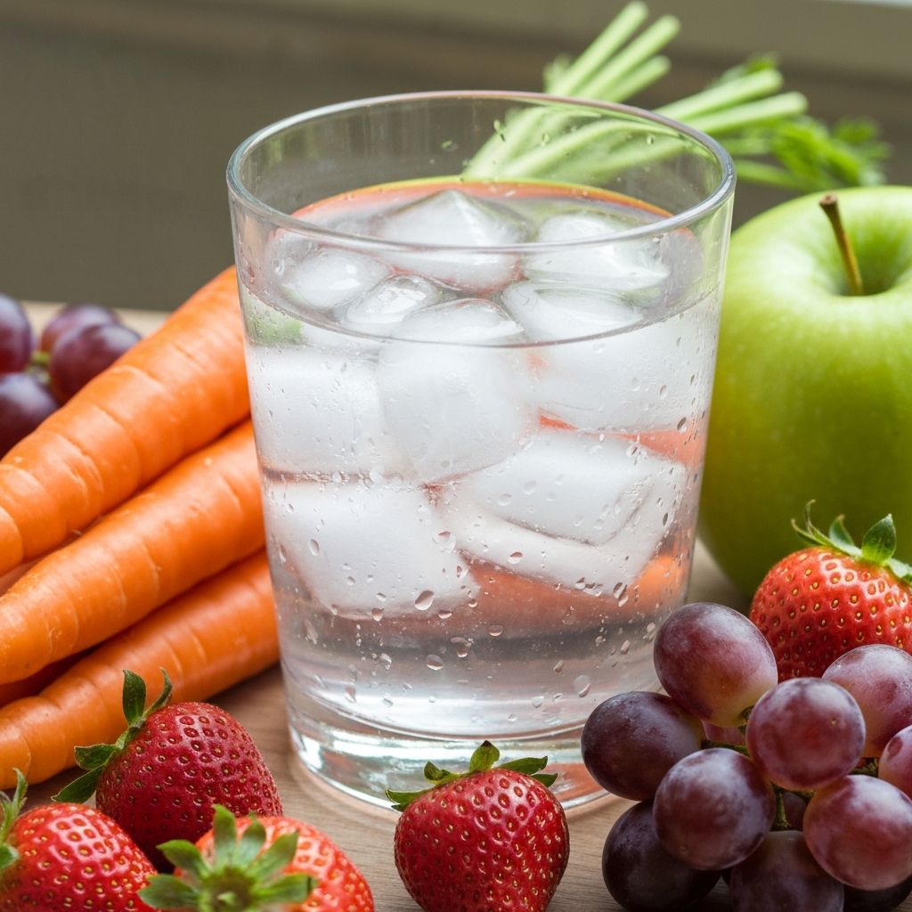 Clean water and hydration-supporting foods