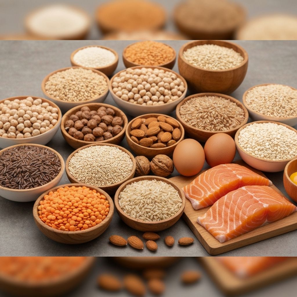 High-protein foods supporting energy and muscle maintenance