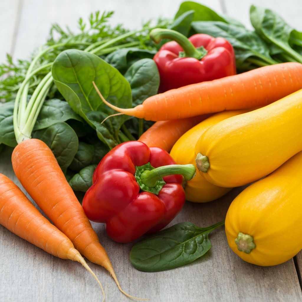 Colorful vegetables rich in vitamins and minerals